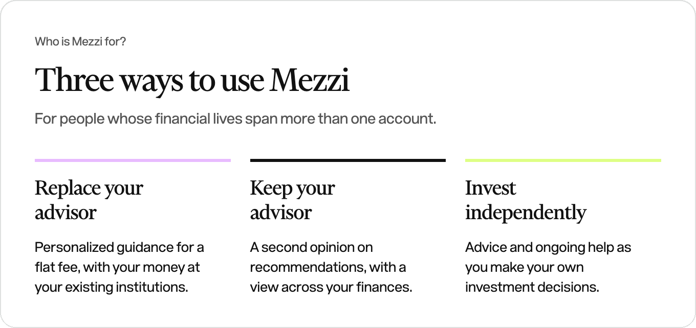 Who is Mezzi AI investment advisor for? Three ways to use Mezzi
